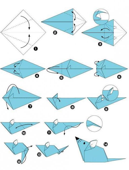 орігамі мишка