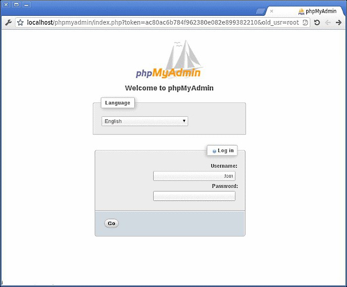 phpmyadmin як зайти в адмінку