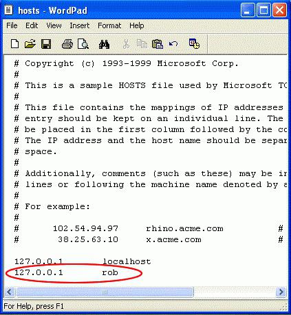як повинен виглядати файл hosts в windows 7