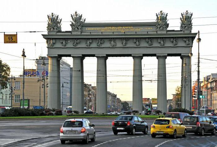 московські тріумфальні ворота в Санкт Петербурзі історія